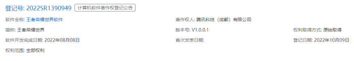 王者荣耀世界什么时候上线
