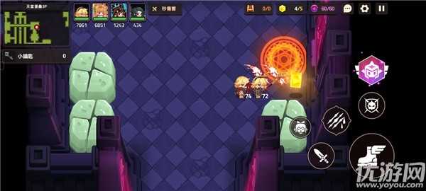 坎公骑冠剑11-4怎么过 11-4天堂堡垒3f全收集攻略