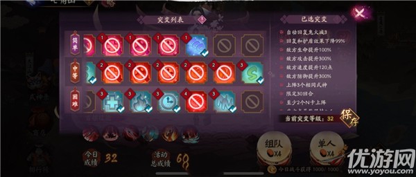 阴阳师妖行试炼秋间狩第二天攻略 32突变阵容搭配推荐